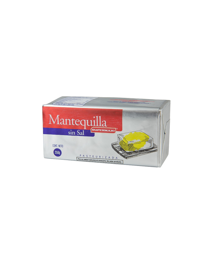 MANTEQUILLA SIN SAL SUPERMAXI 250 G