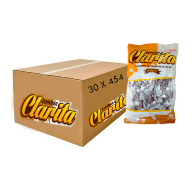 CARAMELO DE LECHE BOMBON CLARITA CAJA (30 X 454 G)