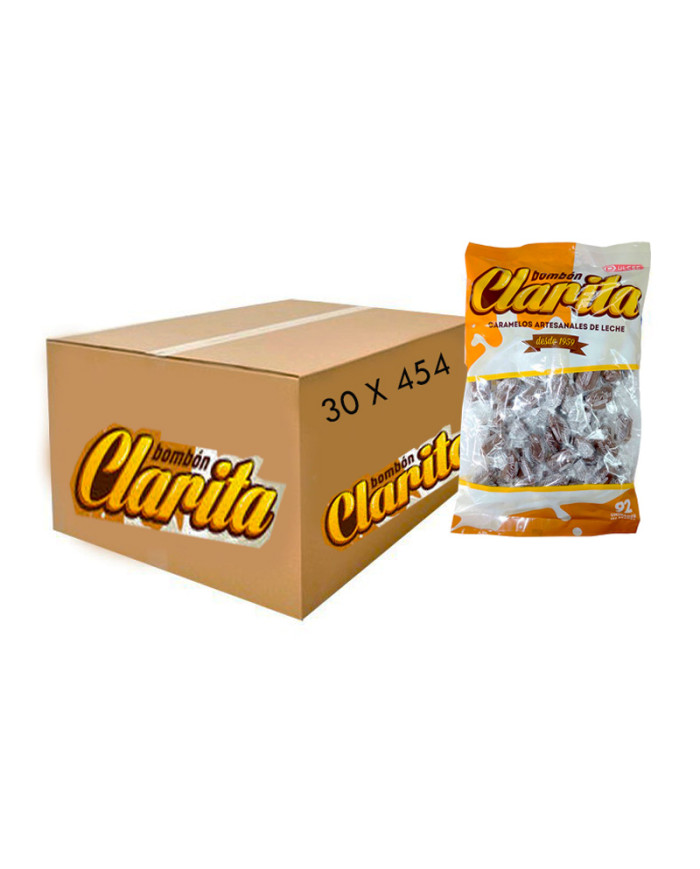 CARAMELO DE LECHE BOMBON CLARITA CAJA (30 X 454 G)