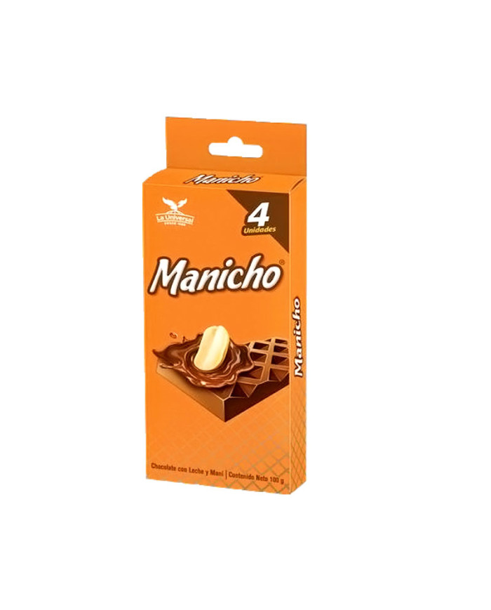 CHOCOLATE CON MANI MANICHO 100 G (4 X 25 G)