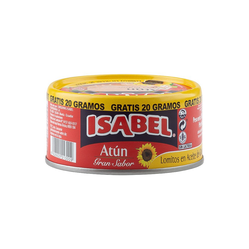 ATUN ACEITE DE GIRASOL ISABEL 160 G